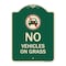 Signmission No Vehicles on Grass Heavy-Gauge Aluminum Architectural Sign, 24" x 18", G-1824-23552 A-DES-G-1824-23552 - alternate 1